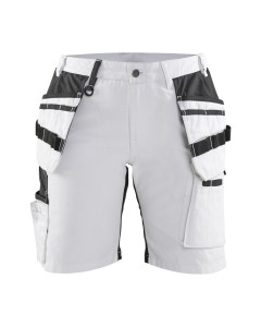 Blaklader 7171 Women's Painter Shorts With Stretch X1900 - White/Black