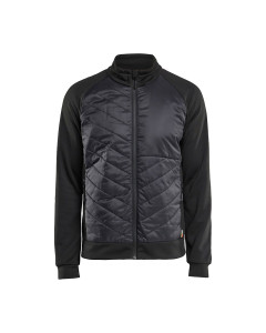 Blaklader 3418 Quilted Hybrid Zip Sweatshirt - Black/Dark Grey