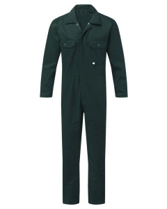 Fort Workwear Stud Front Coverall - Polycotton 240gsm - Green