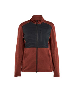 Blaklader 3549 Women's sweatshirt full zip - Burned Red/Black