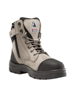 Steel Blue SOUTHERN CROSS Scuff Cap, Zip Safety Boots - S3, TPU - Slate