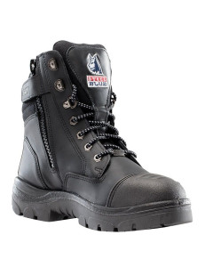 Steel Blue SOUTHERN CROSS Zip GraphTEC Safety Boots - S3, TPU - Black