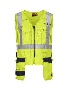 Tranemo 4360 VISION Hi-Vis Craftsman Stretch Vest - Yellow/Navy