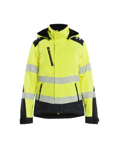 Blaklader 4401 Women's Hi-Vis Lightweight Lined Winter Softshell Jacket - Hi-Vis Yellow/Black