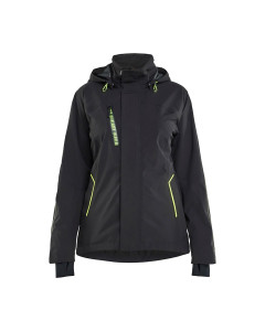 Blaklader 4403 Women's Waterproof Shell Stretch Jacket - Black/Hi-Vis Yellow