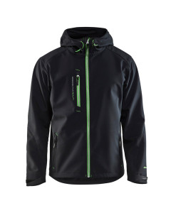 Blaklader 4949 Pro Softshell Jacket - Waterproof, Windproof (Black/Green)
