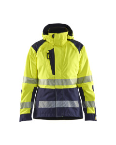 Blaklader 4436 Women's Shell Jacket Hi-Vis - Hi-Vis Yellow/Navy Blue