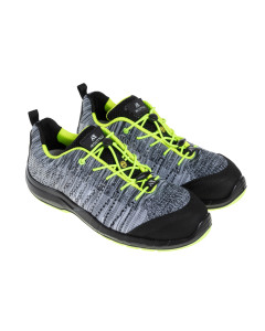 Aboutblu Safe Knit Le Mans Safety Trainers - S1P ESD SRC - Grey/Yellow