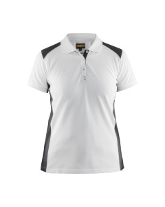 Blaklader 3390 Women's Polo Shirt - White/Dark Grey