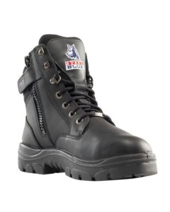 Steel Blue SOUTHERN CROSS MET Guard, Zip LADIES Safety Boots - S3, TPU - Black