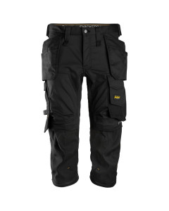 Snickers 6142 AllroundWork Stretch Pirate Shorts with Holster Pockets (Black/Black)