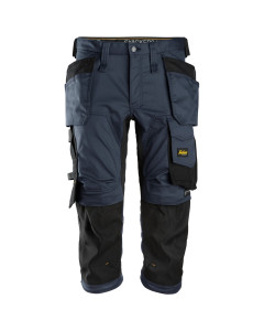 Snickers 6142 AllroundWork Stretch Pirate Shorts with Holster Pockets (Navy/Black)