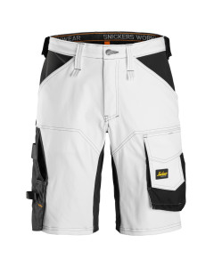 Snickers 6153 AllroundWork Stretch Loose Shorts (White/Black)