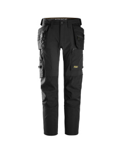 Snickers FlexiWork 6902 Work Trousers with Holster Pockets Black/Black