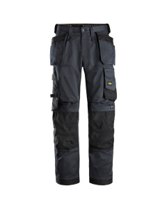 Snickers 6251 AllroundWork Stretch Loose Fit Work Trousers with Holster Pockets (Steel Grey/Black)