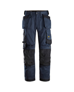 Snickers 6251 AllroundWork Stretch Loose Fit Work Trousers with Holster Pockets (Navy/Black)