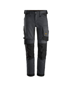 Snickers 6341 AllroundWork Stretch Work Trousers without Holster Pockets (Steel Grey/Black)
