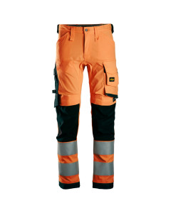 Snickers 6343 Hi-Vis Stretch Trousers Class 2 (Hi-Vis Orange/Black)