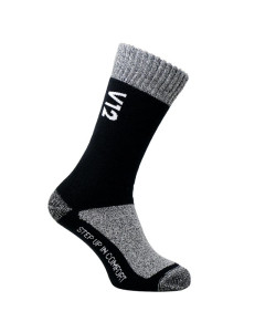 V12 Footwear VSOK5 Work Socks - Black Calf Length (10 Pairs)