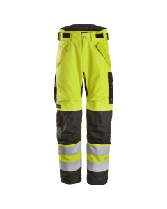 Snickers 6630 Hi-Vis Waterproof 2-Layer Light Padded Trousers Class 2 (Hi-Vis Yellow/Black)