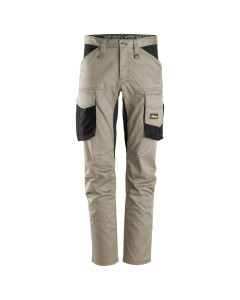 Snickers 6803 AllroundWork Stretch Trousers Without Knee Pockets (Khaki/Black)