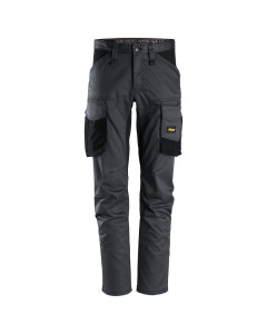 Snickers 6803 AllroundWork Stretch Trousers Without Knee Pockets (Steel Grey/Black)