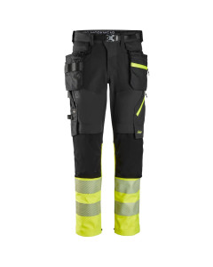 Snickers 6234 Hi-Vis Stretch Trousers with Holster Pockets Class 1