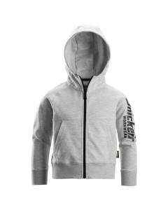 Snickers 7512 Junior Logo Full-Zip Hoodie (Grey Melange)