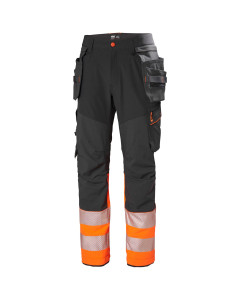 Helly Hansen 77500 ICU BRZ Construction Trousers CL1 - Hi Vis Orange/Ebony