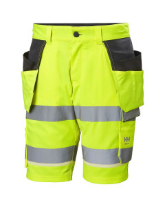 Helly Hansen 77516 Uc-Me Construction Shorts - Hi Vis Yellow/Ebony