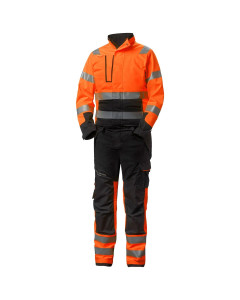 Helly Hansen 77620 Alna 2.0 Work Suit - Hi Vis Orange/Ebony