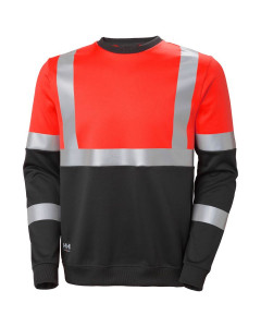 Helly Hansen 79256 Addvis Sweatshirt Class 1 - Hi Vis Red/Ebony