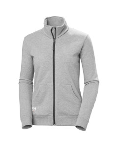 Helly Hansen 79321 Womens Classic Zip Sweatshirt - Grey Melange