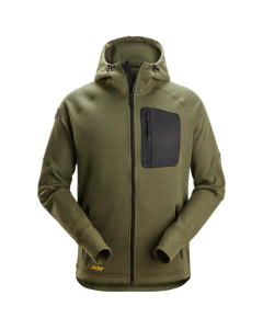 Snickers 8041 FlexiWork Fleece Hoodie (Khaki Green)