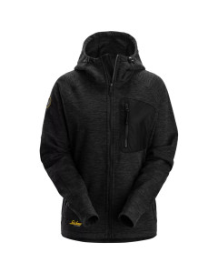 Snickers 8047 FlexiWork Women's Fleece Full-Zip Hoodie (Black)