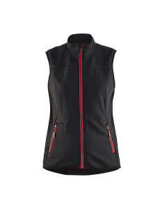 Blaklader 3851 Women's Softshell Vest - Black/Red
