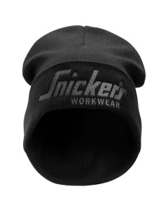 Snickers 9047 Logo Beanie (Black/Steel Grey)