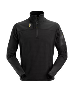 Snickers 9435 Body Mapping Half Zip Micro Fleece Pullover (Black)