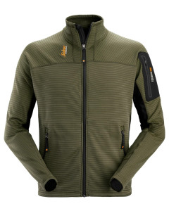 Snickers 9438 Thermal Body Mapping Fleece Jacket (Khaki Green/Black)