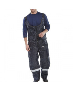 Beeswift Click Coldstar Freezer Bib Trousers - EN343 (Navy)