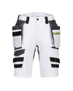 Portwest DX444 DX4 Detachable Holster Pocket Shorts - Ripstop, Stretch (White)