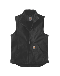 Carhartt 104277 Washed Duck Lined Mock Neck Bodywarmer - Men's - Black