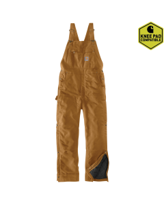 Carhartt 104393 Firm Duck Insulated Bib Overall - Men's - Carhartt Brown