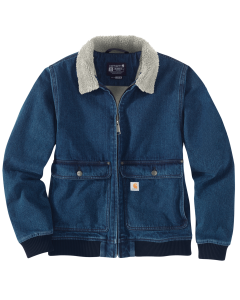 Carhartt 105446 Relaxed Fit Denim Sherpa Lined Jacket - female - Beech