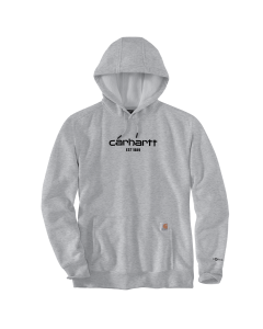 Carhartt 105569 Lightweight Logo Graphic Hoodie - Men's - Asphalt Heather