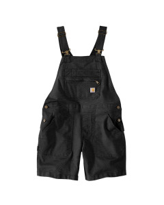 Carhartt 106197 Women's Relaxed Fit Canvas Shortall - Black