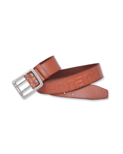 Carhartt A0005656 Logo Leather Belt - Men's - Carhartt Brown