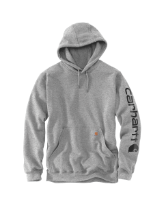 Carhartt K288 Sleeve Logo Hoodie Sweatshirt - Men's - Heather Grey/Black