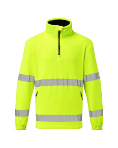 Portwest F302 Hi-Vis 1/2 Zip Fleece - (Yellow)