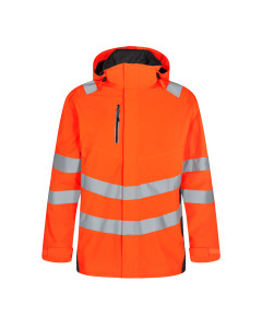 Engel Safety Parka Shell Jacket (1145-930) - Hi-Vis Orange/Anthracite Grey